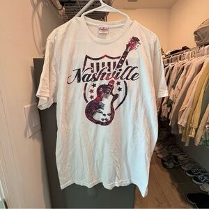 White Nashville Graphic T-Shirt